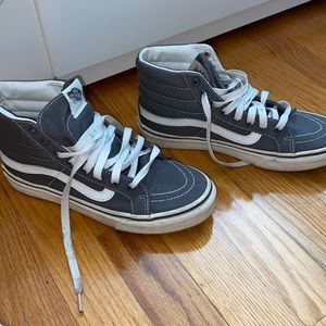 Gray high top Vans
